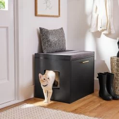 Frisco Drop Down Door Bench Cat Litter Box Cover