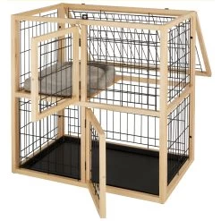 Frisco Collapsible Wood & Wire Cat Cage Playpen, 2 Level 10 Frisco Collapsible Wood & Wire Cat Cage Playpen, 2 Level -Frisco 323214 PT3. AC SS1800 V1645493866