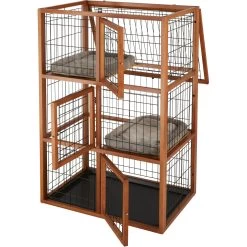 Frisco Collapsible Wood & Wire Cat Cage Playpen, 3 Level 10 Frisco Collapsible Wood & Wire Cat Cage Playpen, 3 Level -Frisco 323215 PT3. AC SS1800 V1645497221