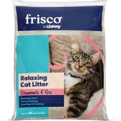 Frisco Relaxing Chamomile & Rose Scented Clumping Clay Cat Litter