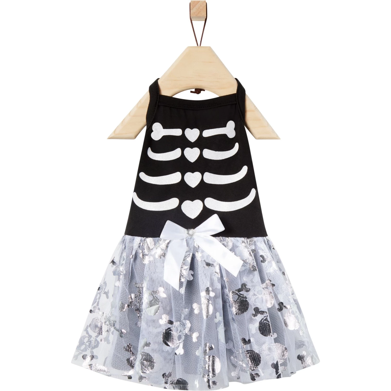 Frisco Silver Metallic Skull Dog & Cat Dress 5 Frisco Silver Metallic Skull Dog & Cat Dress - Image 3