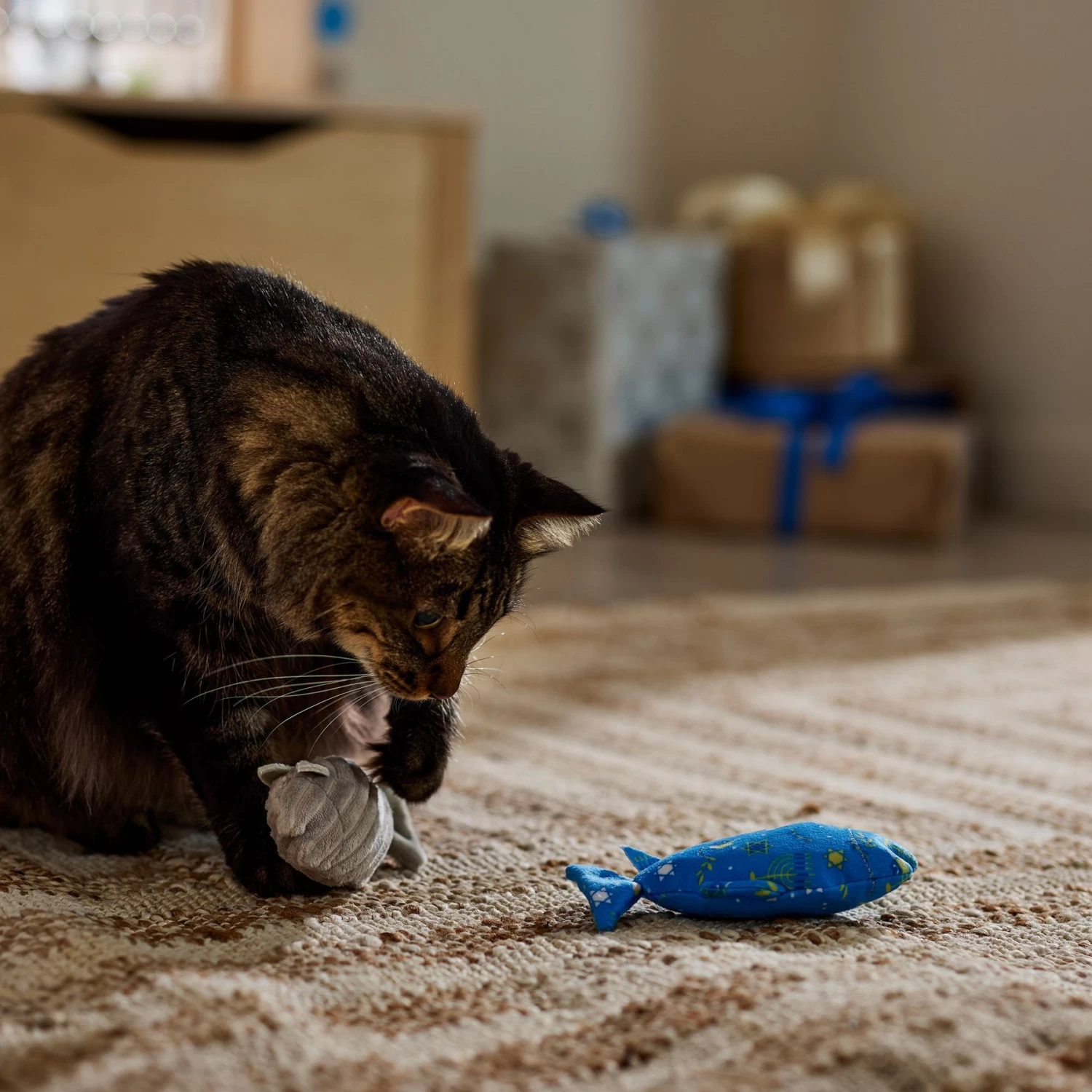 Frisco Hanukkah "Happy Pawnukkah" Fish Plush Cat Toy With Catnip, 2 Count 5 Frisco Hanukkah "Happy Pawnukkah" Fish Plush Cat Toy With Catnip, 2 Count - Image 3