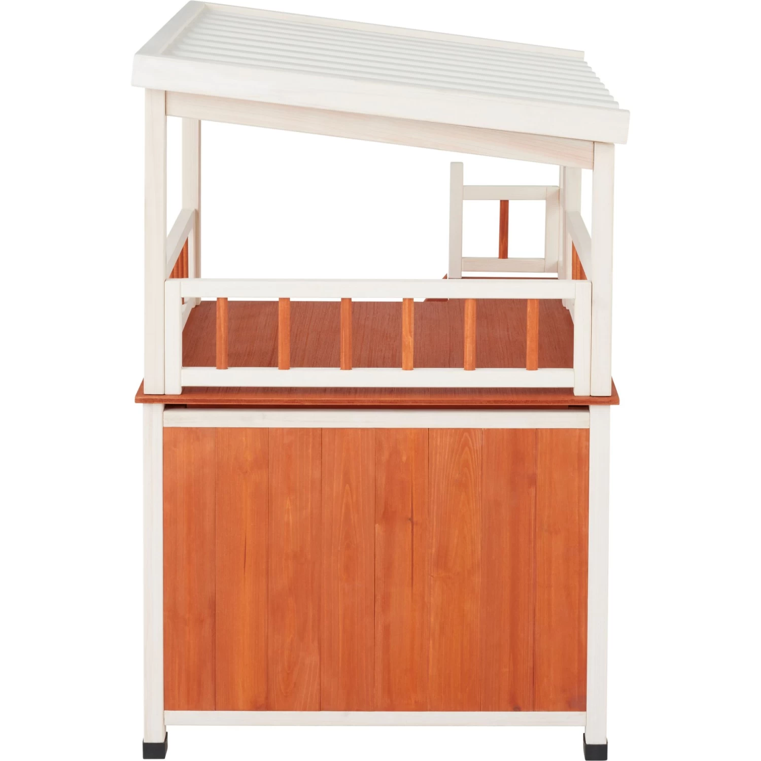 Frisco Outdoor Wooden Cat House With Balcony & Step Ladder 6 Frisco Outdoor Wooden Cat House With Balcony & Step Ladder - Image 4