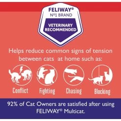 Feliway MultiCat Calming Diffuser Refill For Cats, 30 Day & Frisco Multi-Cat Unscented Clumping Clay Cat Litter -Frisco 365463 PT2. AC SS1800 V1686575332
