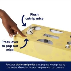 Frisco Cheese Interactive Maze Cardboard Cat Toy Box With Catnip 11 Frisco Cheese Interactive Maze Cardboard Cat Toy Box With Catnip -Frisco 506106 PT3. AC SS1800 V1671551754