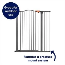 Frisco Outdoor Steel Arch Extra Tall Auto-Close Dog Gate -Frisco 507102 PT2. AC SS1800 V1669212041