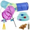 Frisco Bird With Feathers Teaser Wand Cat Toy With Catnip + 3 Items