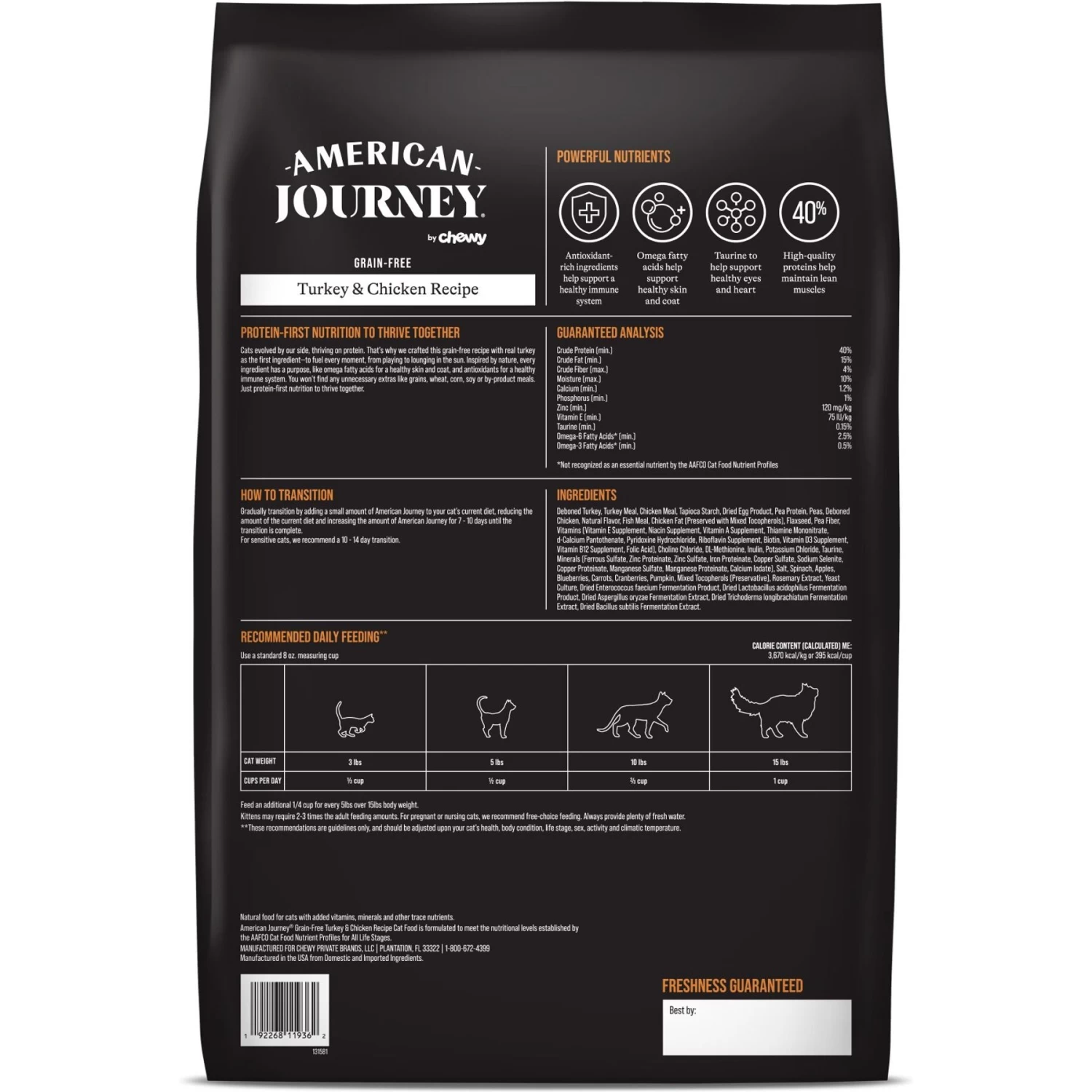 American Journey Turkey & Chicken Recipe Grain-Free Dry Cat Food + 4 Items 5 American Journey Turkey & Chicken Recipe Grain-Free Dry Cat Food + 4 Items - Image 3