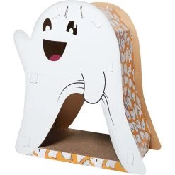 Frisco Halloween Cutie Ghost Cardboard Cat House With Catnip