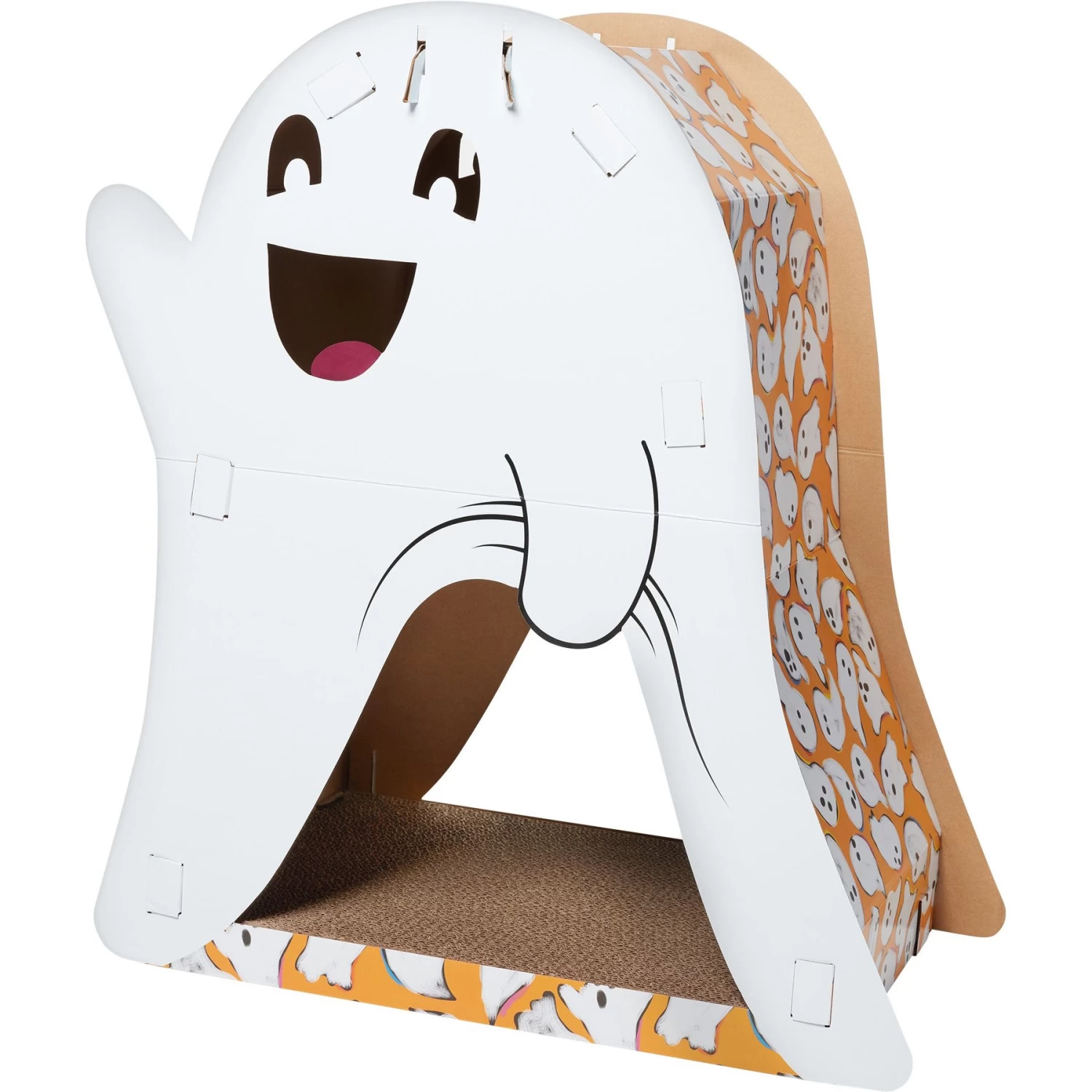 Frisco Halloween Cutie Ghost Cardboard Cat House With Catnip 3 Frisco Halloween Cutie Ghost Cardboard Cat House With Catnip