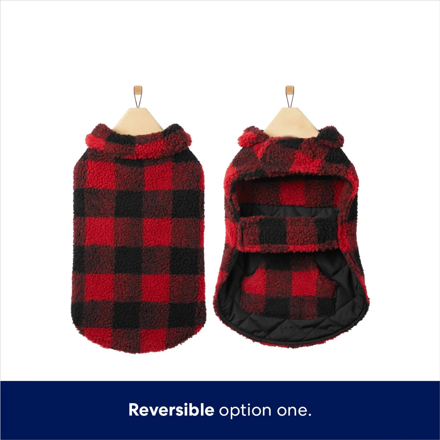 Frisco Reversible Medium Weight Boulder Plaid Dog & Cat Coat 5 Frisco Reversible Medium Weight Boulder Plaid Dog & Cat Coat - Image 3