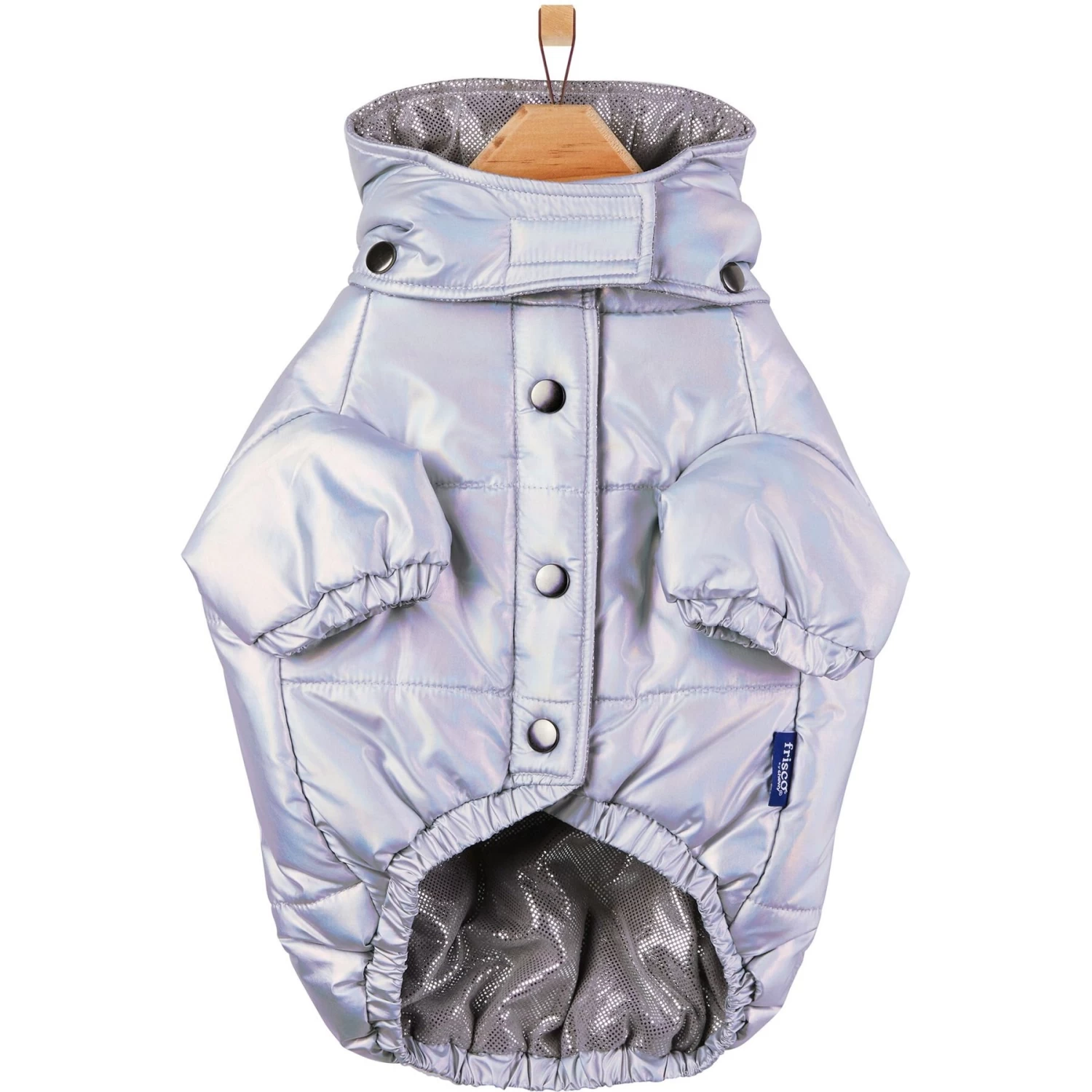 Frisco Heavy Weight Iridescent Quilted Dog & Cat Hooded Puffer Coat 7 Frisco Heavy Weight Iridescent Quilted Dog & Cat Hooded Puffer Coat - Image 5