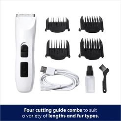 Rechargeable Cordless Cat & Dog Hair Clipper, White -Frisco 729710 PT1. AC SS1800 V1687894786