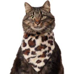 Frisco Leopard Faux Fur Dog & Cat Bandana