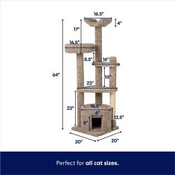 Frisco 64-in Real Carpet Wooden Cat Tree And Condo 8 Frisco 64-in Real Carpet Wooden Cat Tree And Condo -Frisco 914950 PT1. AC SS1800 V1701186776