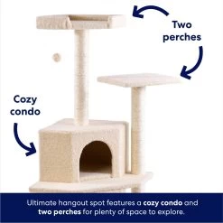 Frisco 52-in Faux Fur Cat Tree & Condo -Frisco 92261 PT3. AC SS1800 V1667227606
