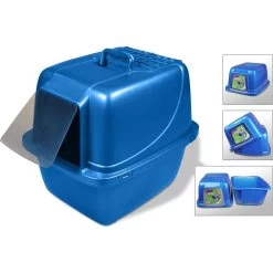 Van Ness Enclosed Cat Litter Pan & Frisco Paw Shaped Cat Litter Mat -Frisco 947414 PT2. AC SS1800 V1693602740